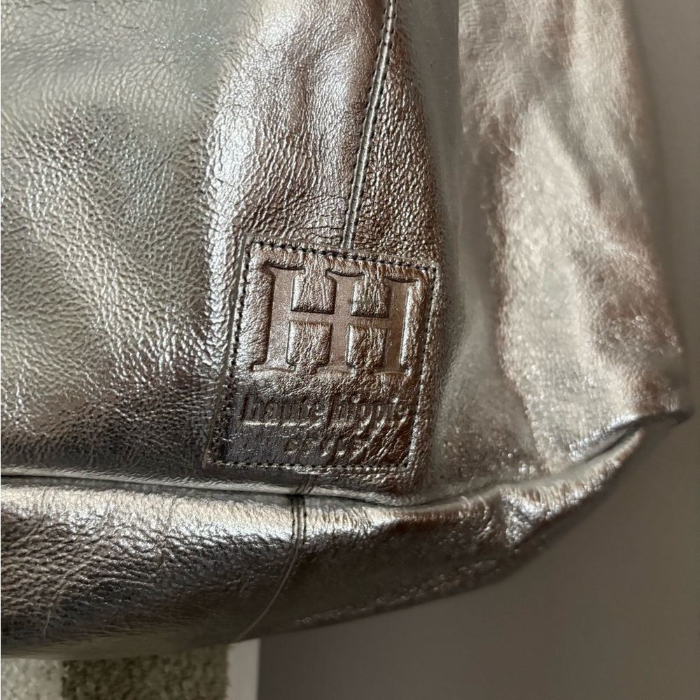 Leather Festival Metallic Large Hobo With Pouch - Picture 2 of 6